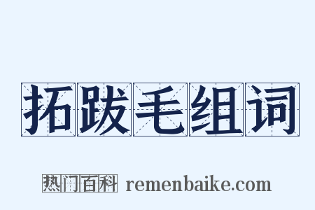 拓跋毛组词是什么意思的图片